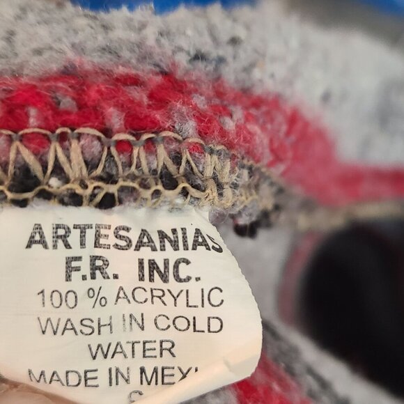 Artesanias Women's Long Sleeve Hooded Drug Rug Multi Color Striped Size S Surf - Picture 6 of 7